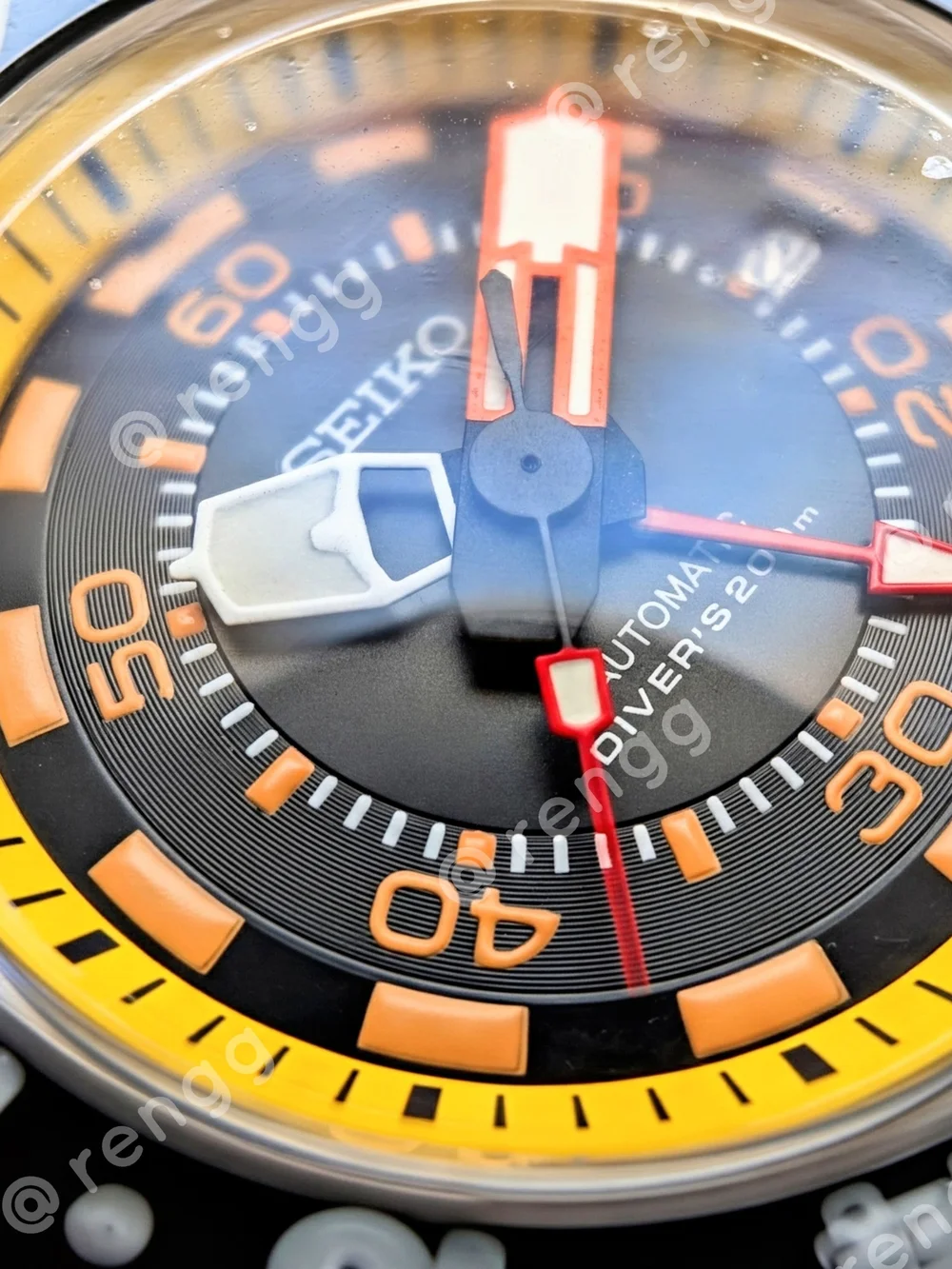 47mm Seiko GMT Tuna Canned Men's Black Yellow Diver's Mod Automatic Sapphire